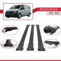 Mercedes Vito 3 (W447) 2014 ve Sonrası ile Uyumlu FLY Model Ara Atkı Tavan Barı Siyah 3 Adet