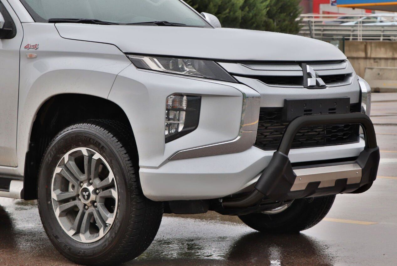 Mitsubishi L200 2007+ Off Road Poliüretan Ön Koruma Ön Tampon Koruma Demiri Siyah Amazonplus AQM4WD PWT16