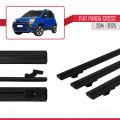 Fiat Panda Cross 2014 ve Sonrası ile Uyumlu BASIC Model Ara Atkı Tavan Barı Siyah 3 Adet
