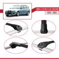 BMW 3 Serisi (E46) Touring 1999-2005 Arası ile Uyumlu ACE-1 Ara Atkı Tavan Barı Siyah 3 Adet