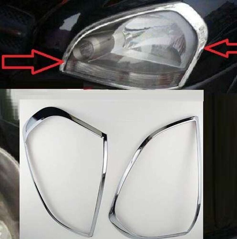 Hyundai Tucson 2004-2014 Uyumlu Yedek Parça Ön Far Kaplama ABS Krom Parça