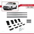 Mercedes EQB (X243) 2021 ve Sonrası ile Uyumlu BASIC Model Ara Atkı Tavan Barı Gri 2 Adet