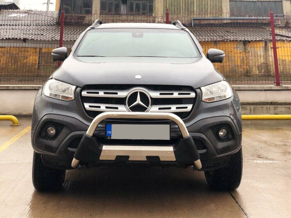 Mercedes X-Class 2017+ Uyumlu Yedek Parça Off Road Krom Poliüretan Ön Koruma Ön Tampon Koruma Demiri Amazonplus AQM4WD PWT15