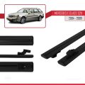 Mercedes E Class 3 (S211) 2004-2009 Arası ile Uyumlu BASIC Model Ara Atkı Tavan Barı Siyah 2 Adet