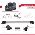Volkswagen Caddy 3 (2K) 2011-2015 Arası ile Uyumlu FLY Model Ara Atkı Tavan Barı Gri 3 Adet