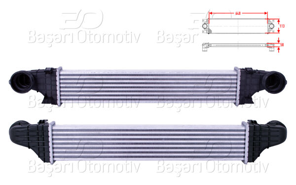 Mercedes-Benz W211 E-Serisi 2002 ve Sonrası Uyumlu Turbo Radyatörü (Intercooler)