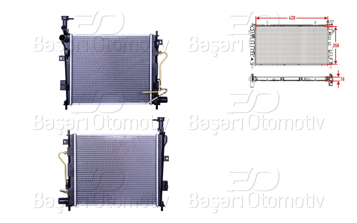 KIA Picanto 2011 ve Sonrası Uyumlu Su Radyatörü