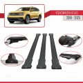 Volkswagen Atlas (CA1) 2018 ve Sonrası ile Uyumlu FLY Model Ara Atkı Tavan Barı Siyah 3 Adet