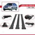 Skoda Fabia (6Y) Combi 2000-2006 Arası ile Uyumlu FLY Model Ara Atkı Tavan Barı Siyah 3 Adet