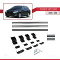 Peugeot 407 SW 2005-2011 Arası ile Uyumlu BASIC Model Ara Atkı Tavan Barı Gri 2 Adet