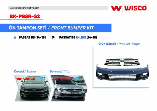 Volkswagen Passat B8 R-Line Ön Tampon Seti