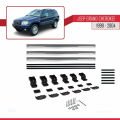 Jeep Grand Cherokee 2 (WJ) 1999-2004 Arası ile Uyumlu BASIC Model Ara Atkı Tavan Barı Gri 3 Adet