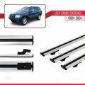 Jeep Grand Cherokee 2 (WJ) 1999-2004 Arası ile Uyumlu BASIC Model Ara Atkı Tavan Barı Gri 3 Adet