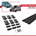 Ford Transit/Tourneo Courier Post-Facelift 2018-2022 Arası ile Uyumlu FLY Model Ara Atkı Tavan Barı Siyah 3 Adet