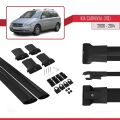 Kia Carnival 2 (VQ) 2006-2014 Arası ile Uyumlu FLY Model Ara Atkı Tavan Barı Siyah 2 Adet