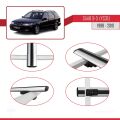 Saab 9-5 (YS3E) SW 1998-2010 Arası ile Uyumlu BASIC Model Ara Atkı Tavan Barı Gri 3 Adet
