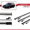 Saab 9-5 (YS3E) SW 1998-2010 Arası ile Uyumlu BASIC Model Ara Atkı Tavan Barı Gri 3 Adet