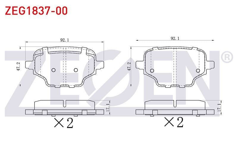 Peugeot Rifter (K9) 2019- 1.6 HDI / 1.5 HDI Arka Fren Balata