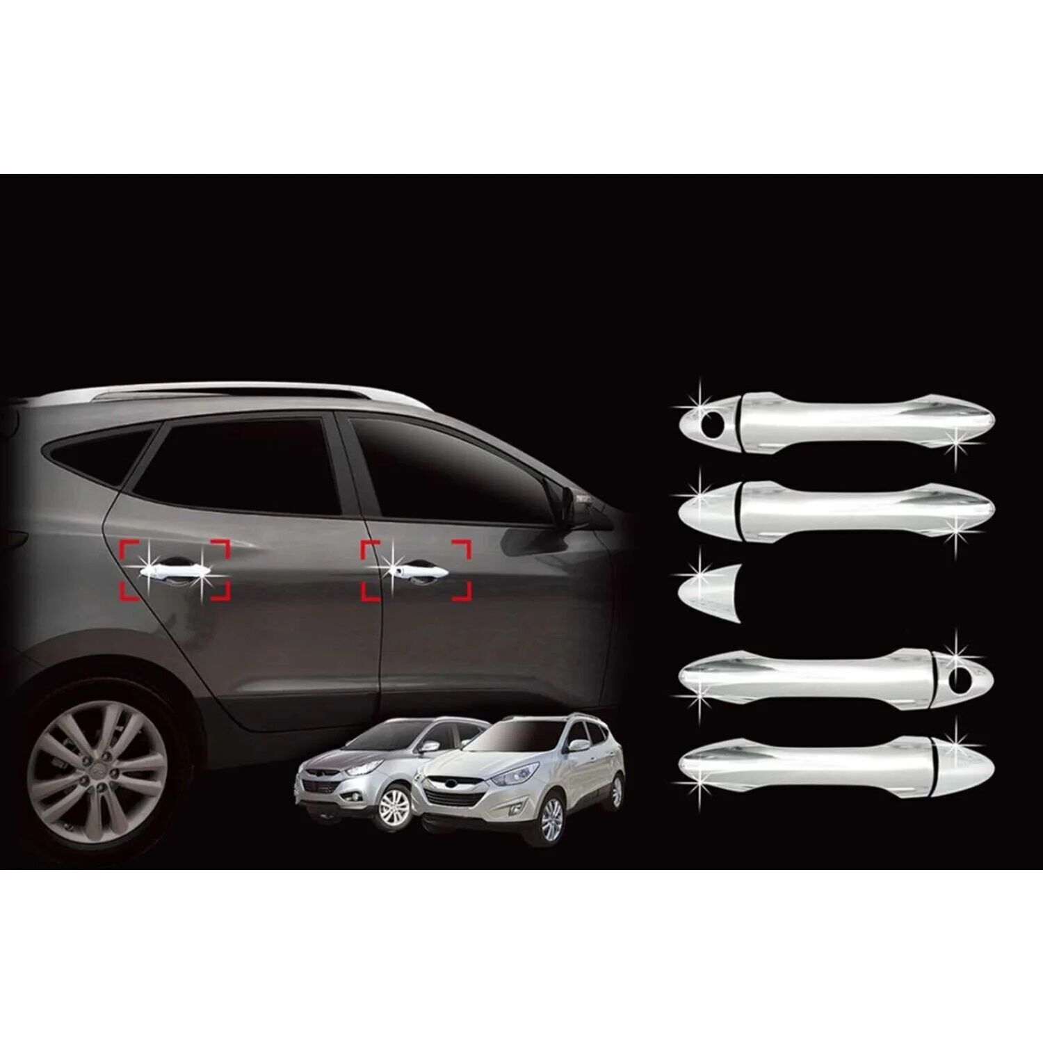 Hyundai IX35 2010+ Uyumlu Yedek Parça Kapı Kolu Abs Krom