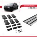 Volkswagen Amarok (2F) Pre-Facelift 2010-2016 Arası ile Uyumlu FLY Model Ara Atkı Tavan Barı Gri 3 Adet