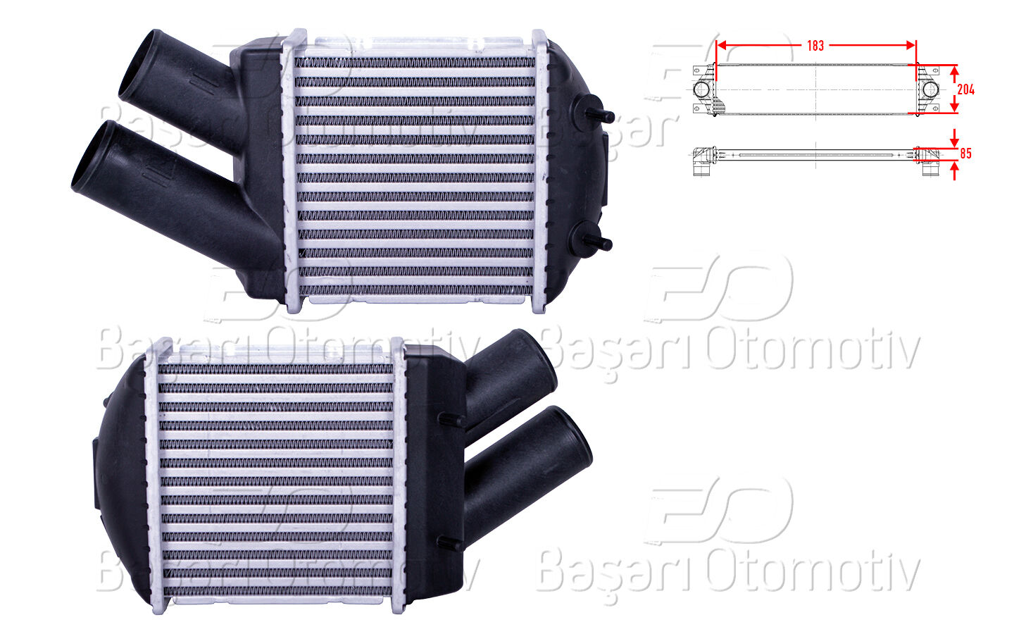 Renault Megane 1 Scenic 1 1.9 DCI Dacia Sandero 1.5 DCI 1997 ve Sonrası Turbo Radyatörü (Intercooler)