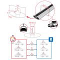 Toyota Proace City Verso 2019-2022 Arası ile Uyumlu ACE-1 Ara Atkı Tavan Barı Gri 2 Adet