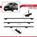 Renault Trafic 3 (X82) 2015 ve Sonrası ile Uyumlu BASIC Model Ara Atkı Tavan Barı Siyah 3 Adet
