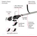 Toyota Land Cruiser Prado (J150) 2010-2023 Arası ile Uyumlu ACE-1 Ara Atkı Tavan Barı Gri 2 Adet