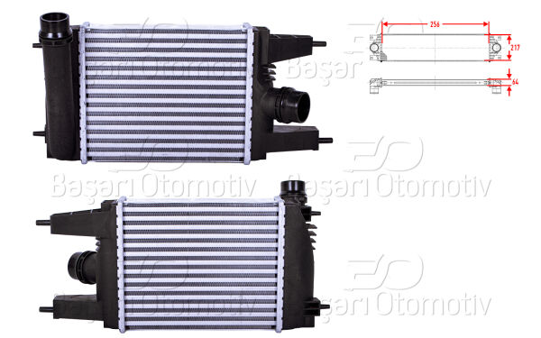 Nissan Juke F15 2014-2019 ve Pulsar HB C13 2014 ve Sonrası Uyumlu Turbo Radyatörü (Intercooler)