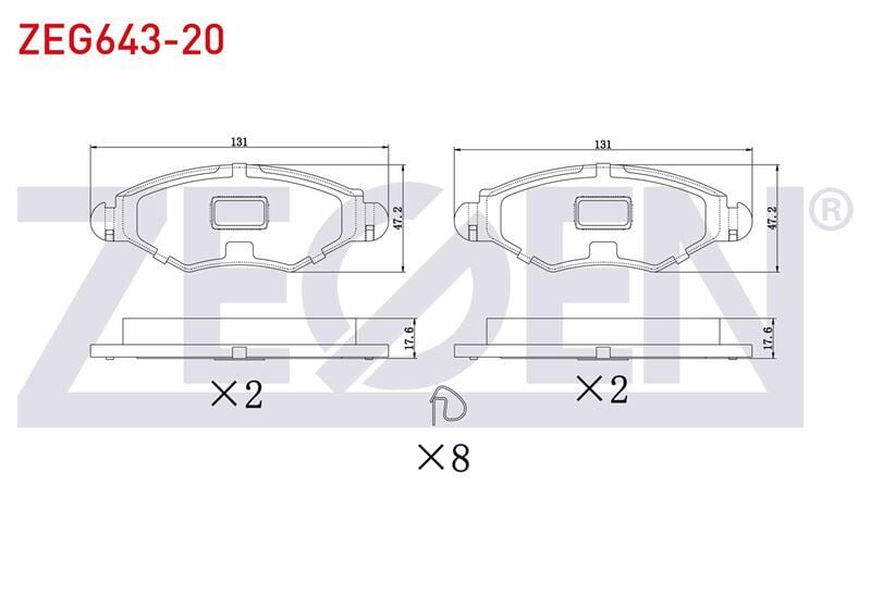 Peugeot 206 206+ TE3 09> / Renault Kangoo Ön Fren Balatası