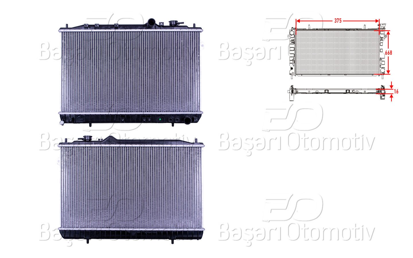 Hyundai Elantra 1991 ve Sonrası Manuel Vites Su Radyatörü