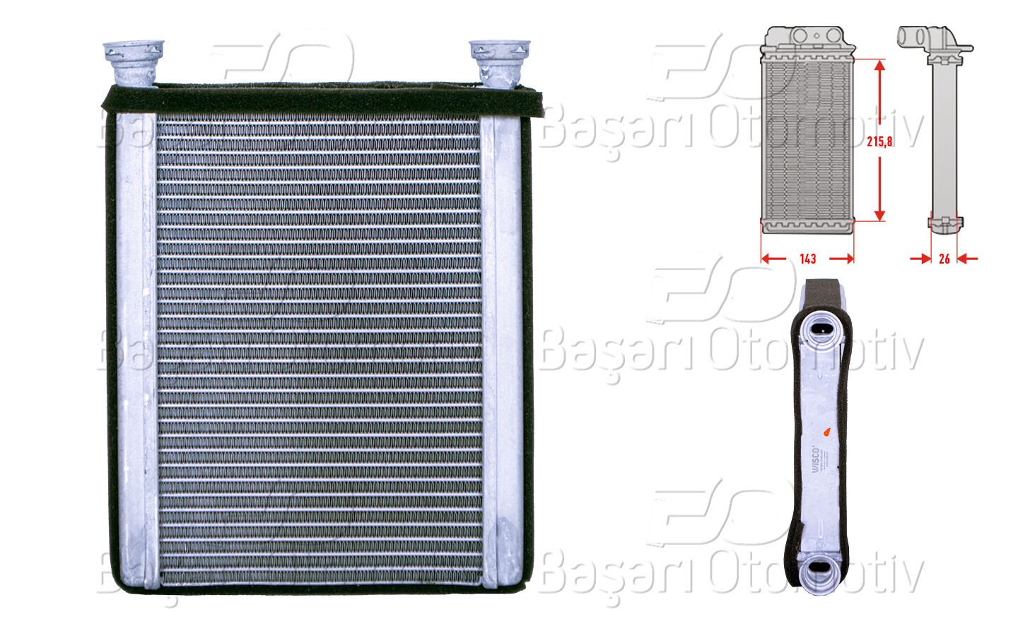 Toyota Corolla 2001-2004 Kalorifer Radyatörü