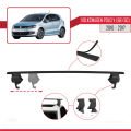 Volkswagen Polo 5 (6R) 2010-2017 Arası ile Uyumlu ACE-4 Ara Atkı Tavan Barı Siyah 2 Adet
