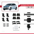 Volkswagen Polo 5 (6R) 2010-2017 Arası ile Uyumlu ACE-4 Ara Atkı Tavan Barı Gri 2 Adet