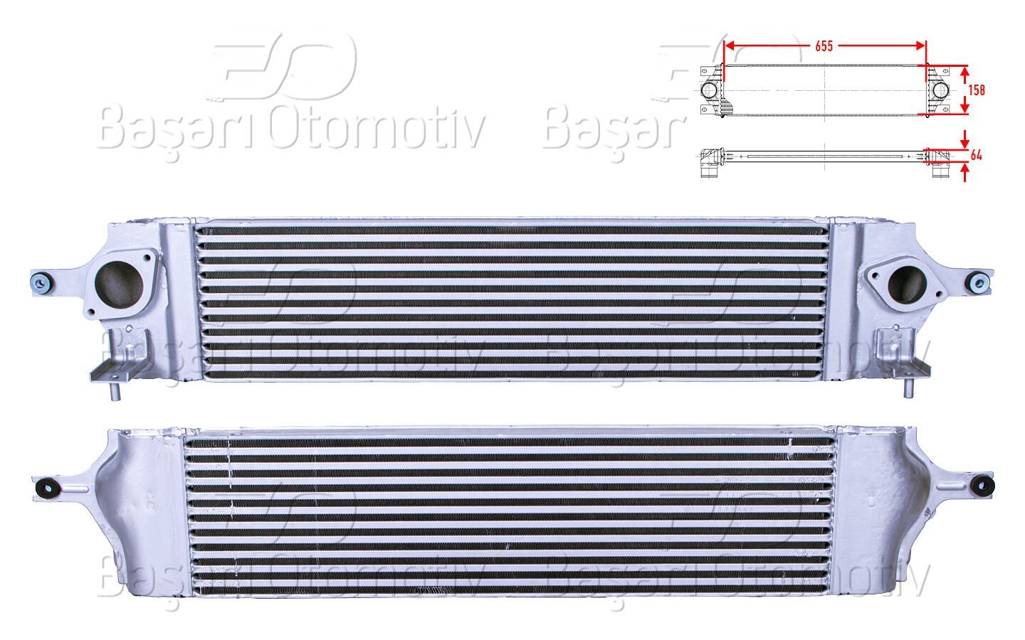 Nissan X-Trail T31 2007-2013 ve Renault Koleos 1 2008 Sonrası Uyumlu Turbo Radyatörü (Intercooler)