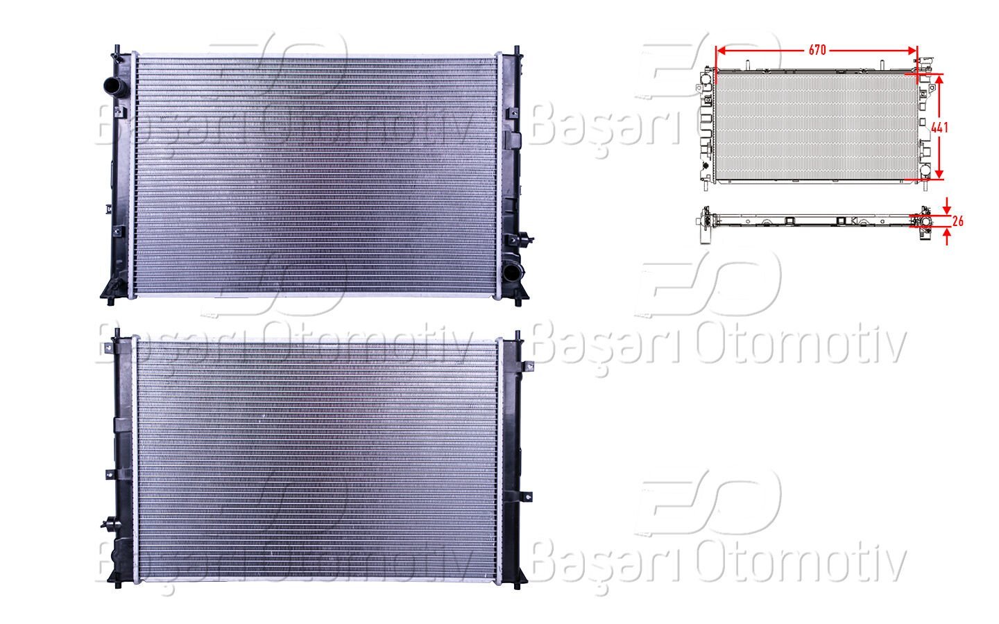 Honda Civic ve CR-V 2016 ve Sonrası Uyumlu Su Radyatörü