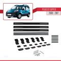 Peugeot Bipper 2008-2017 Arası ile Uyumlu BASIC Model Ara Atkı Tavan Barı Siyah 3 Adet