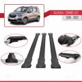 Vauxhall Combo E Life 2019-2022 Arası ile Uyumlu FLY Model Ara Atkı Tavan Barı Siyah 3 Adet