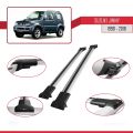 Suzuki Jimny 3 1998-2018 Arası ile Uyumlu FLY Model Ara Atkı Tavan Barı Gri 2 Adet