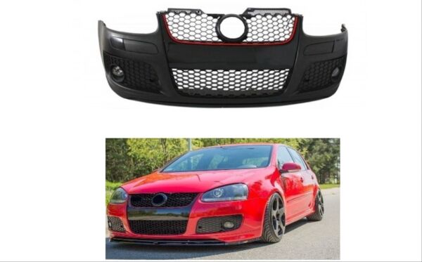 Volkswagen Golf 5 MK5 2003 - 2009 Arası Uyumlu Ön Tampon + Panjur GTI / Sis Dahil Değildir