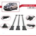 Vauxhall Combo E Life 2019-2022 Arası ile Uyumlu FLY Model Ara Atkı Tavan Barı Gri 3 Adet