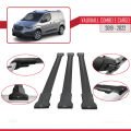 Vauxhall Combo E Cargo 2019-2022 Arası ile Uyumlu FLY Model Ara Atkı Tavan Barı Siyah 3 Adet