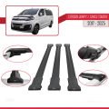 Citroen Jumpy 3 (K0) Space Tourer 2017 ve Sonrası ile Uyumlu FLY Model Ara Atkı Tavan Barı Siyah 3 Adet