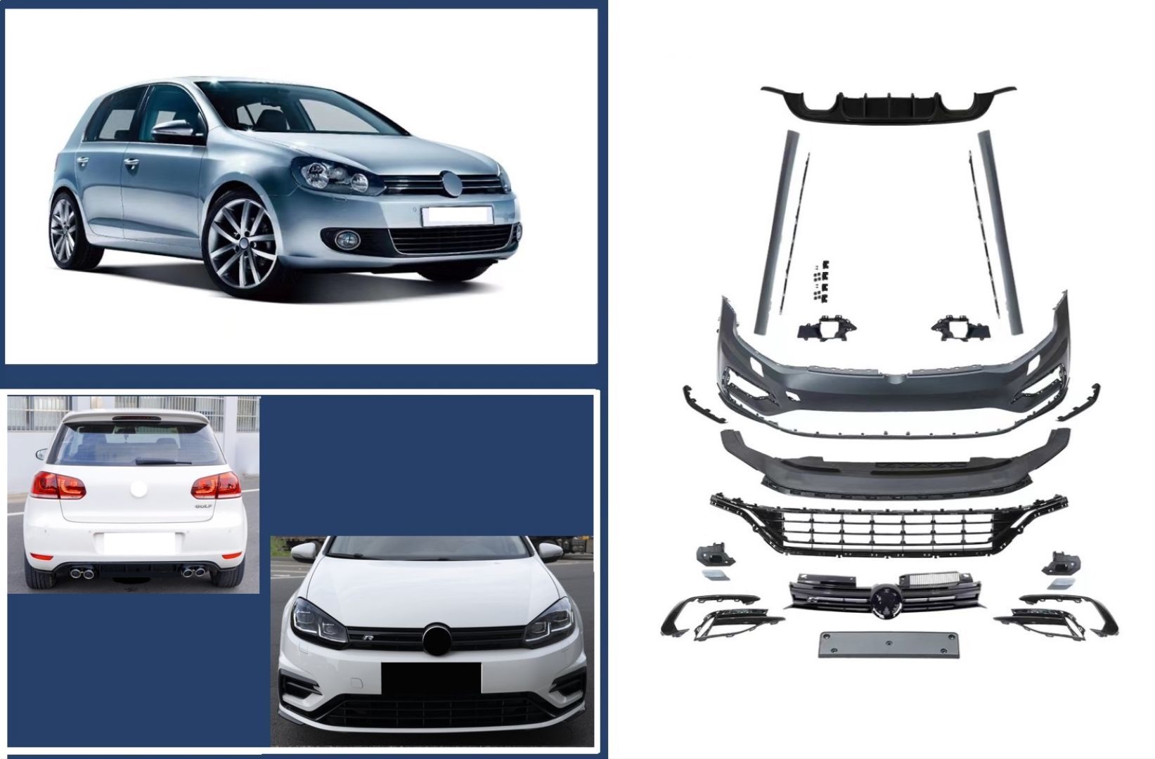 Volkswagen Golf 6 İçin Golf 7.5 Facelıft Body Kit