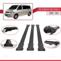 Volkswagen T5 Multivan 2003-2015 Arası ile Uyumlu FLY Model Ara Atkı Tavan Barı Siyah 3 Adet