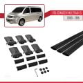 Volkswagen T5 Multivan 2003-2015 Arası ile Uyumlu FLY Model Ara Atkı Tavan Barı Siyah 3 Adet