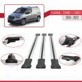 Vauxhall Combo E Cargo 2019-2022 Arası ile Uyumlu FLY Model Ara Atkı Tavan Barı Gri 3 Adet
