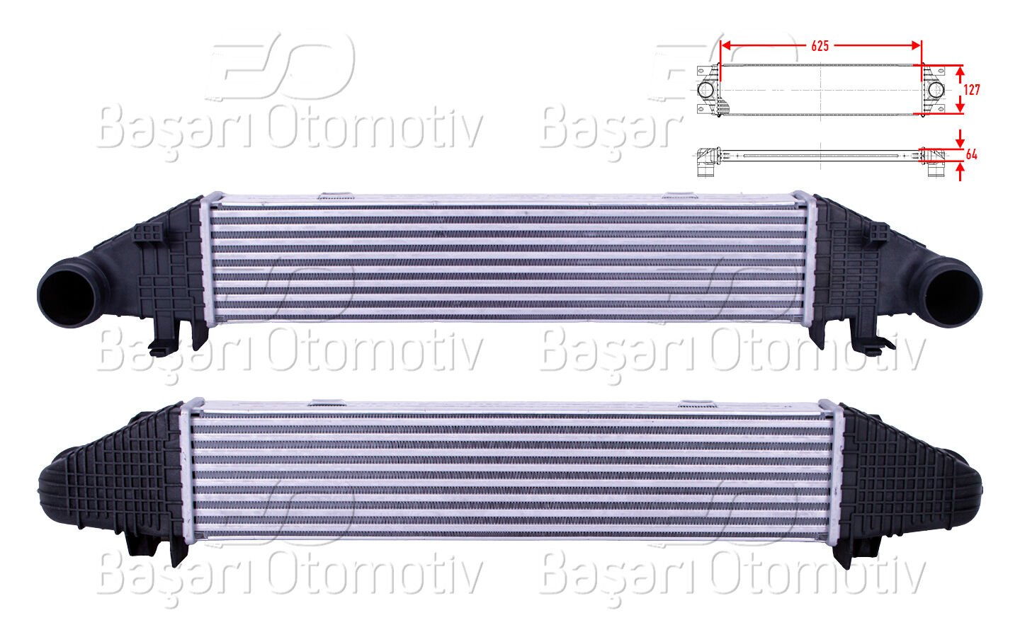Mercedes-Benz W204 C180 C200 W212 E200 2007 ve Sonrası Turbo Radyatörü (Intercooler)