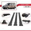 Vauxhall Combo D 2012-2018 Arası ile Uyumlu FLY Model Ara Atkı Tavan Barı Siyah 3 Adet