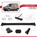 Vauxhall Combo D 2012-2018 Arası ile Uyumlu FLY Model Ara Atkı Tavan Barı Siyah 3 Adet